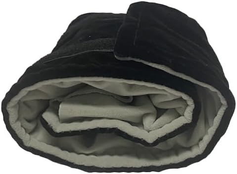 Jewelry Travel Roll Small Bag Black and Gray inside For Rings (Black and Gray)