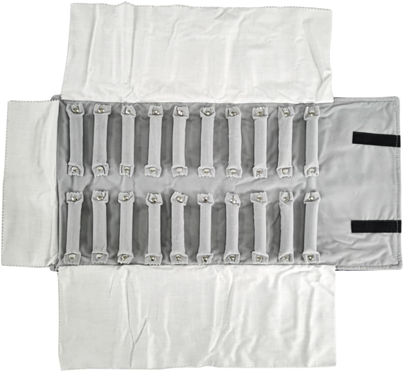 Portable Jewelry Roll Bag For Rings,Black All and Velvet Jewelry Roll Bag keep your Rings Safe