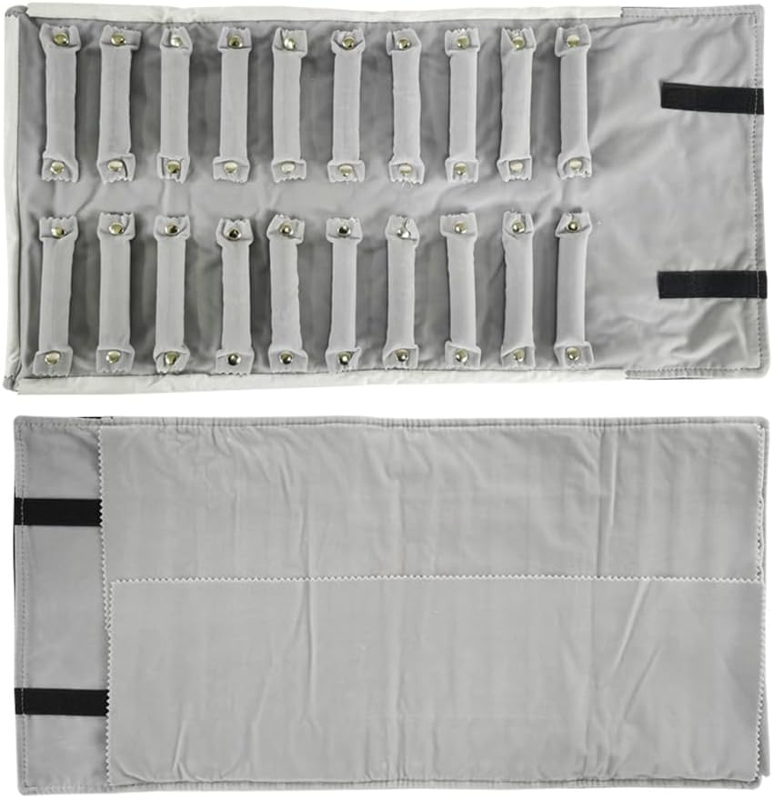 Portable Jewelry Roll Bag For Rings,Black All and Velvet Jewelry Roll Bag keep your Rings Safe