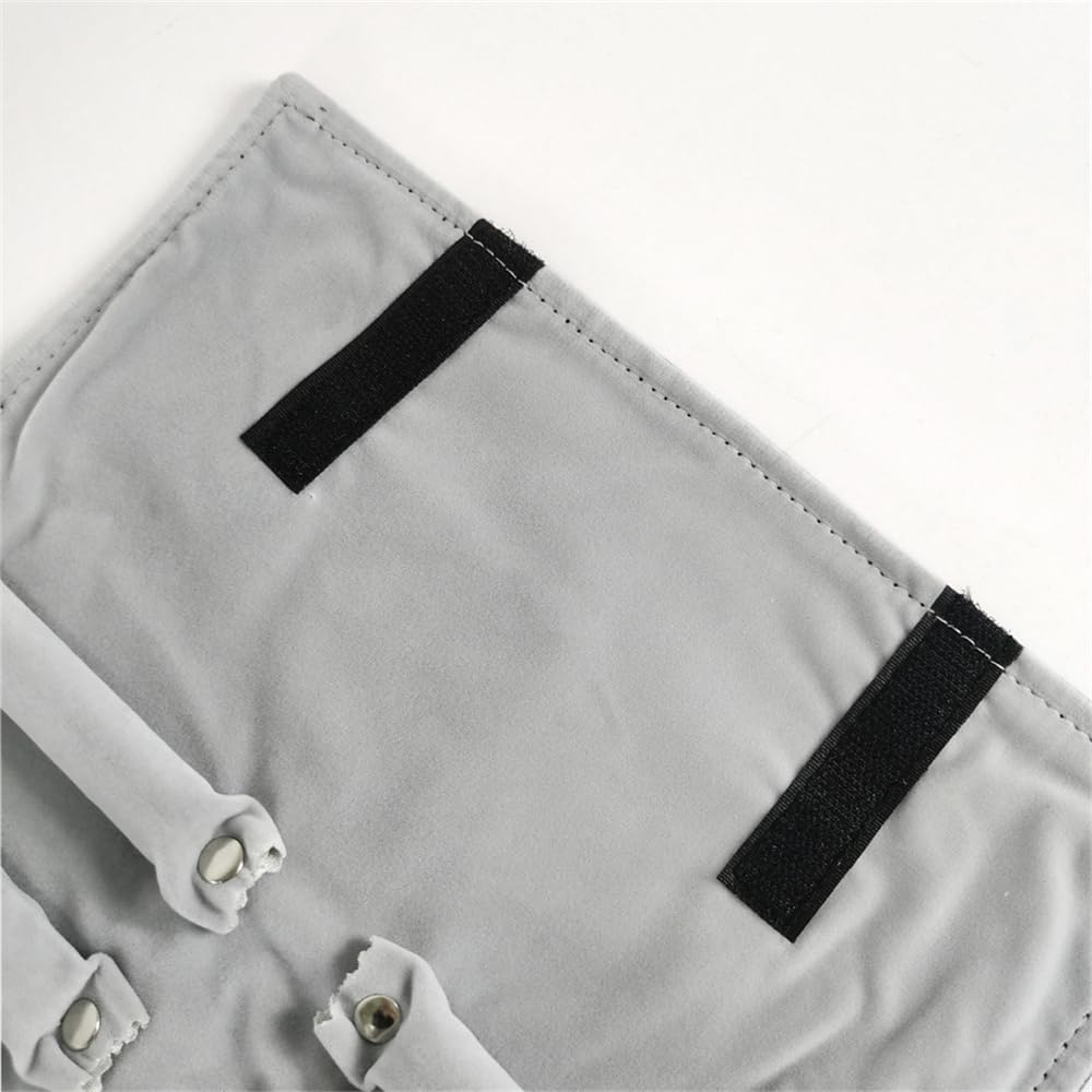 Portable Jewelry Roll Bag For Rings,Black All and Velvet Jewelry Roll Bag keep your Rings Safe
