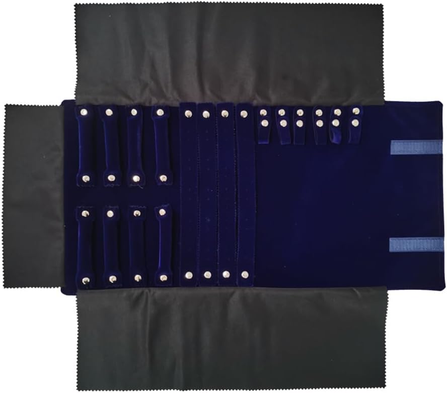 Travel Roll Bag Jewelry Display Storage Organizer Multi-function Velvet Pouch