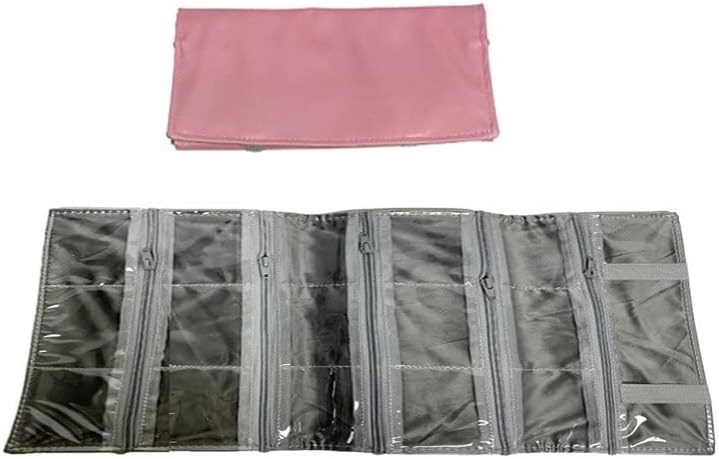 SCIKHEFT Velvet Travel Jewelry Case Roll Bag Organizer for Necklace Bracelets Ring Earrings