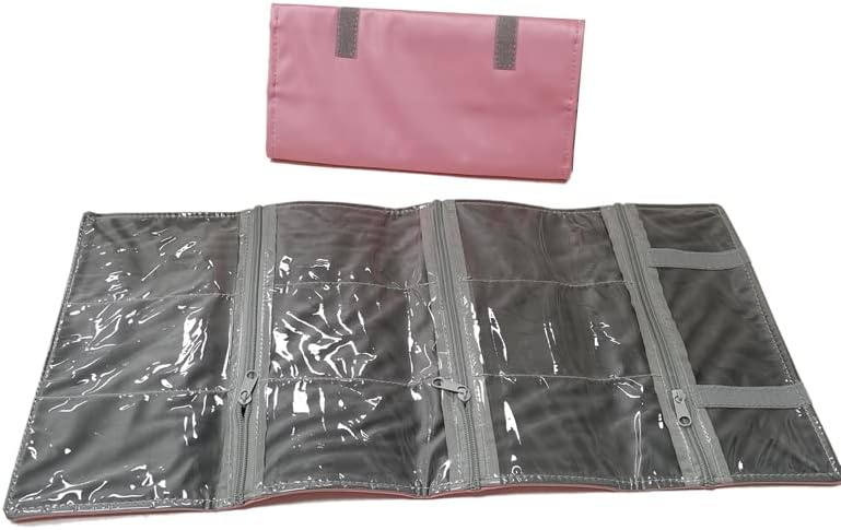 SCIKHEFT Velvet Travel Jewelry Case Roll Bag Organizer for Necklace Bracelets Ring Earrings