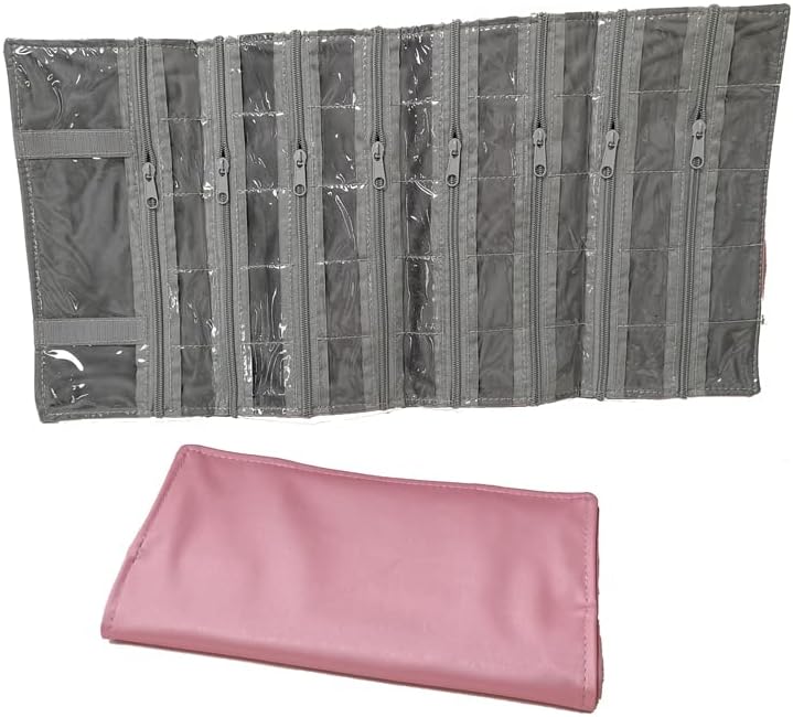 SCIKHEFT Velvet Travel Jewelry Case Roll Bag Organizer for Necklace Bracelets Ring Earrings
