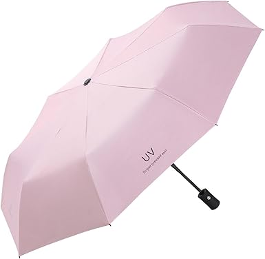 2024 NEW Automatic Black Umbrella Anti-UV Sun/Rain Windproof 3 Folding Compact Umbrella