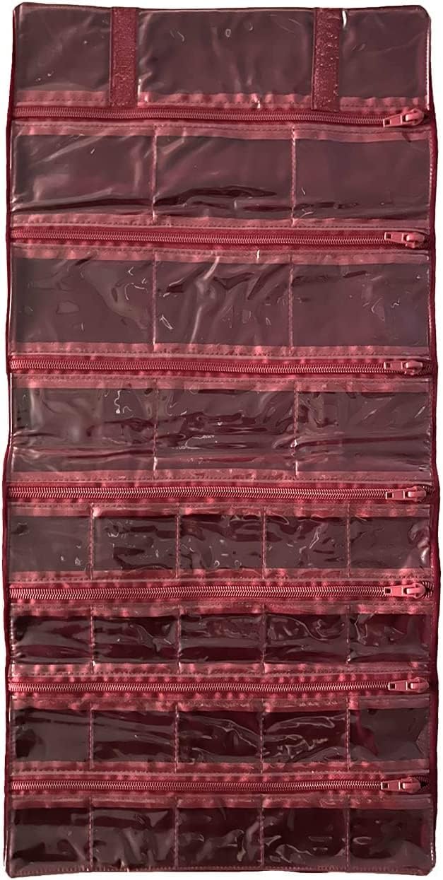 SCIKHEFT Velvet Travel Jewelry Case Roll Bag Organizer for Necklace Bracelets Ring Earrings