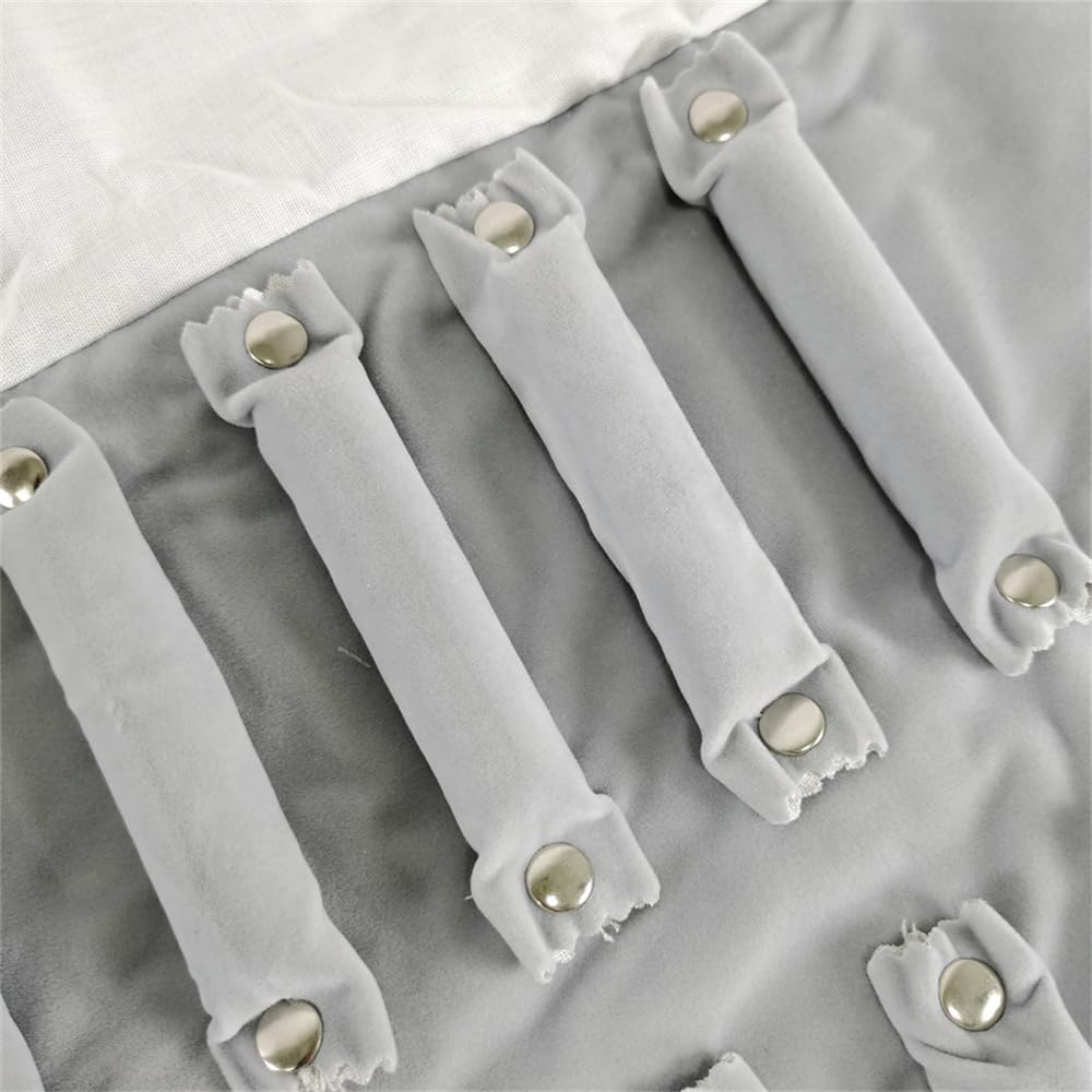 Portable Jewelry Roll Bag For Rings,Black All and Velvet Jewelry Roll Bag keep your Rings Safe