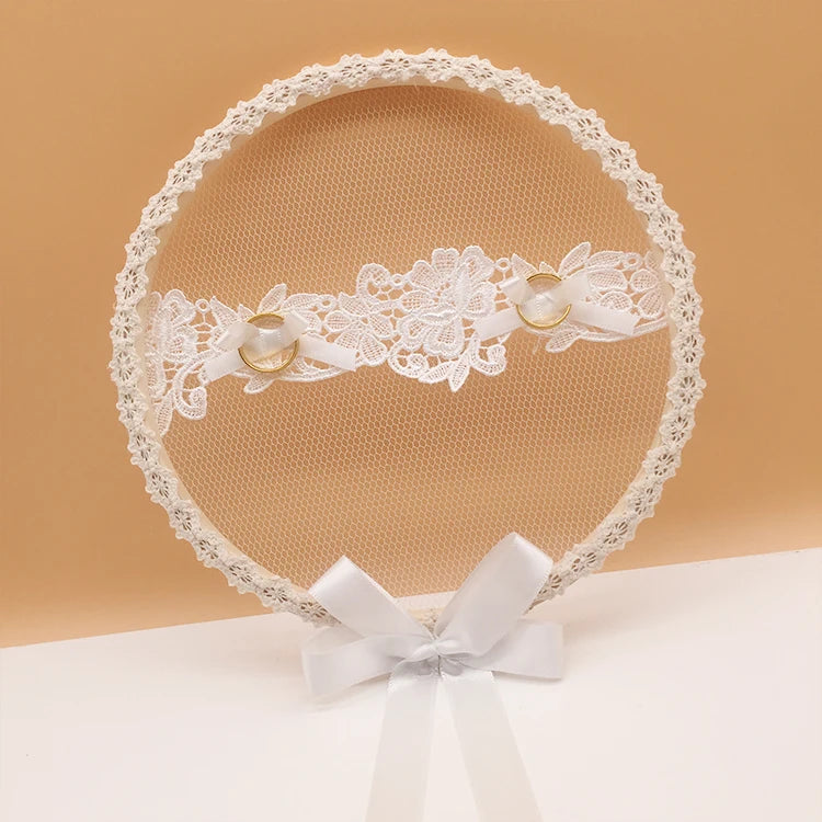 Lace Ring Box Bridal Ring Pillow Creative Wedding Ring Case Mori\'s Proposal Prop Display Stand Jewelry Holder