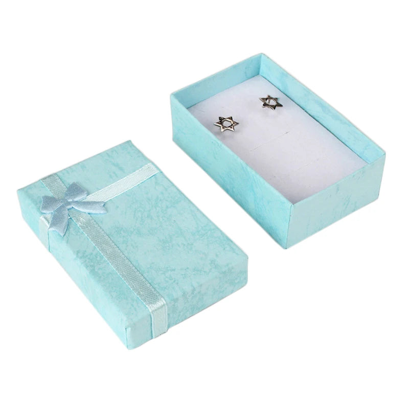 Paper Gift Boxes for Jewelry Packaging 5*8*2.5cm Ring Earrings Necklace Holder Display Wedding Gift 16pcs/Lot