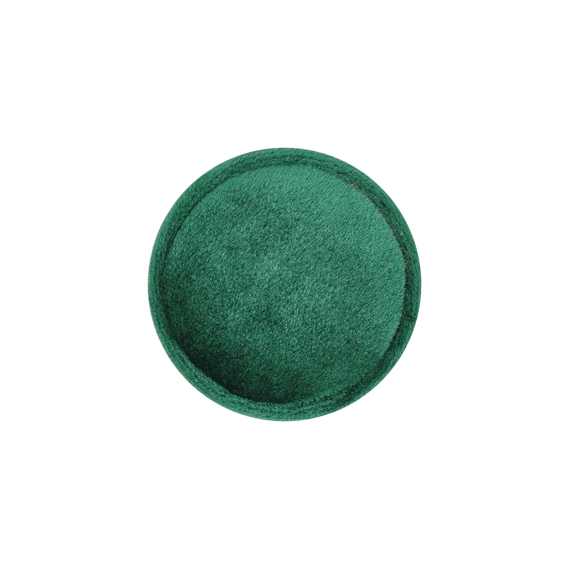 Luxury Round Velvet Jewelry Earring Ring Display Case Box Storage Organizer Holder Gift Packaging Box Portable Travel Wedding