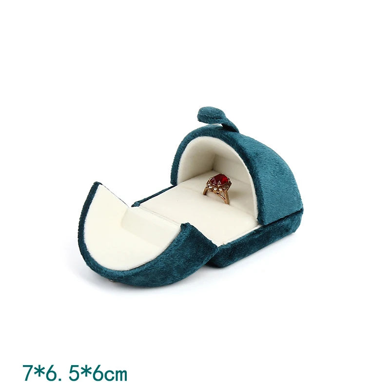 Double Open High Quality Super Soft Velvet Jewelry Box Jewelry Storage Box Necklace Ring Bracelet Gift Box
