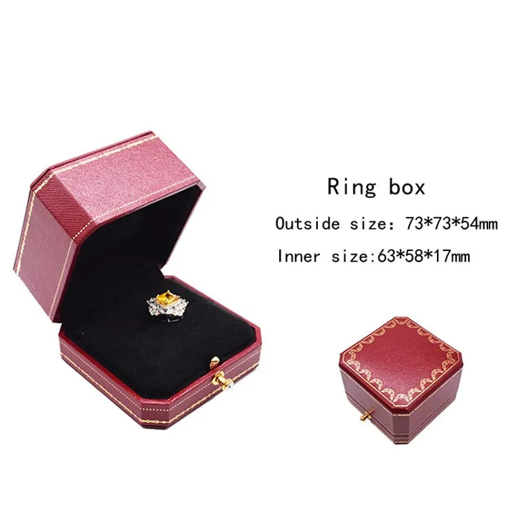 Golden Lace Octagonal Snap Button Jewelry Box Jewelry Storage Box Ring Box Bracelet Box Jewelry Packaging Box