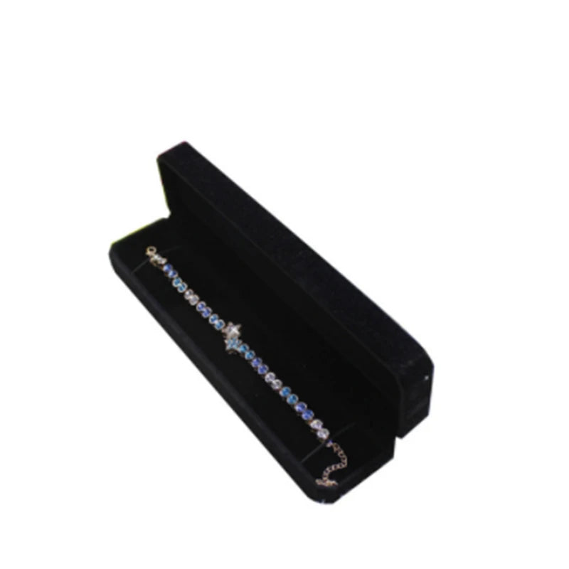Velvet Jewelry Organizer Box Black Velvet Ring Earrings Necklace Pendant Bracelet Storage Packaging Display Gift Box