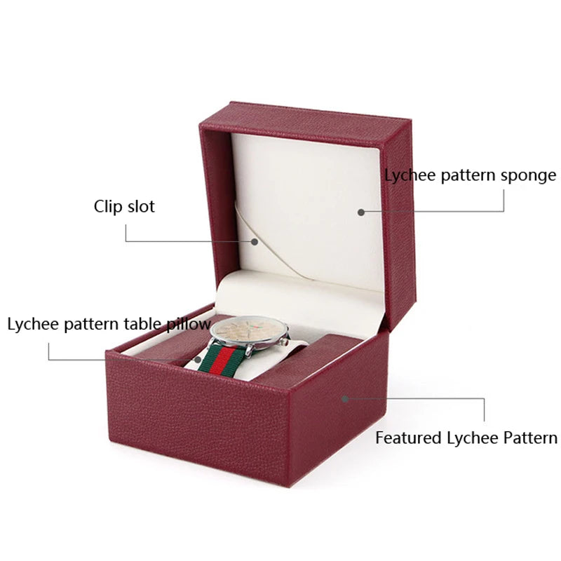 High Quality Pu Leather Watch Storage Box Jewelry Gift Box Bracelet Packaging Gift Box Watch Display Box