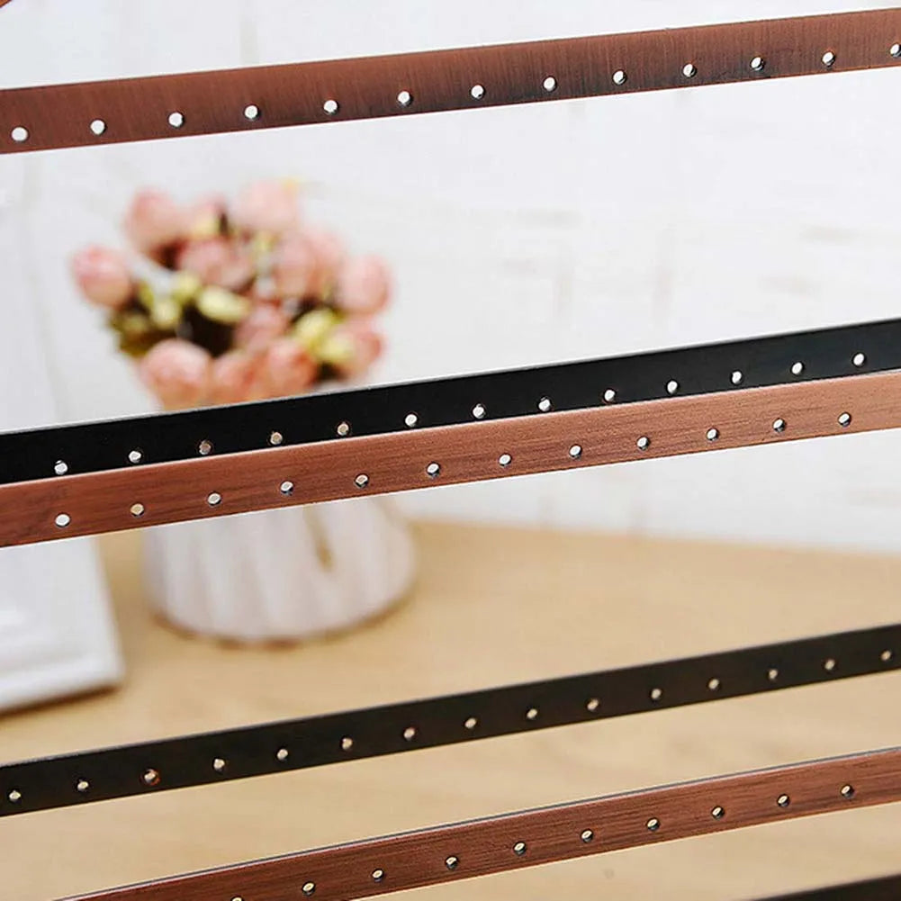 Capacity Metal 4 Layer 112 Holes Durable Double-side Earring Holder Stand Jewelry Display Stand Storage Rack Shelf Organizers
