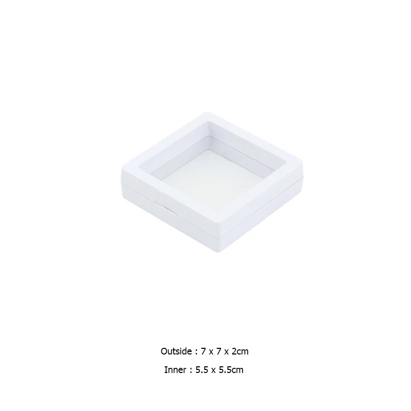 Bracelet Packaging Box 3D Pe Film Gemstone Membrane Display Holder Earring Ring Storage Case Jewelry Stand Floating Frame