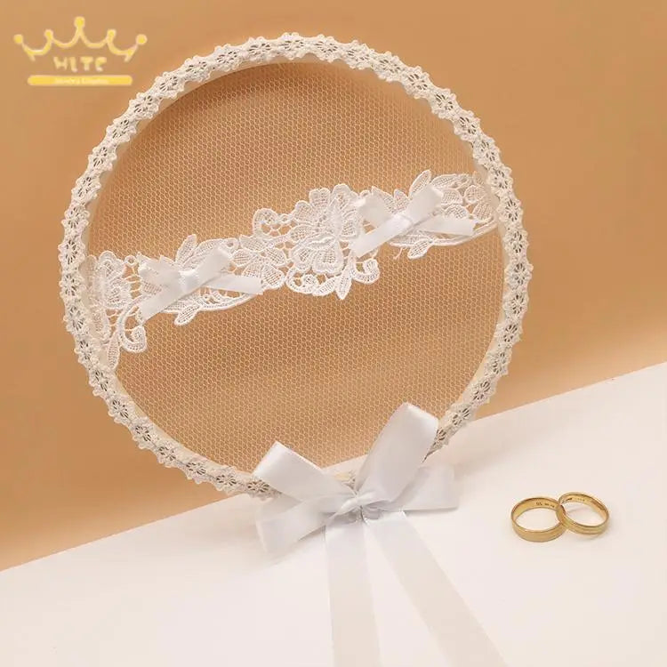 Lace Ring Box Bridal Ring Pillow Creative Wedding Ring Case Mori\'s Proposal Prop Display Stand Jewelry Holder