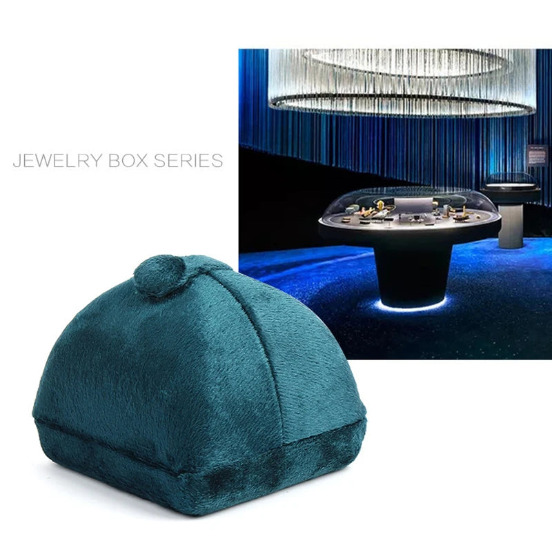 Double Open High Quality Super Soft Velvet Jewelry Box Jewelry Storage Box Necklace Ring Bracelet Gift Box