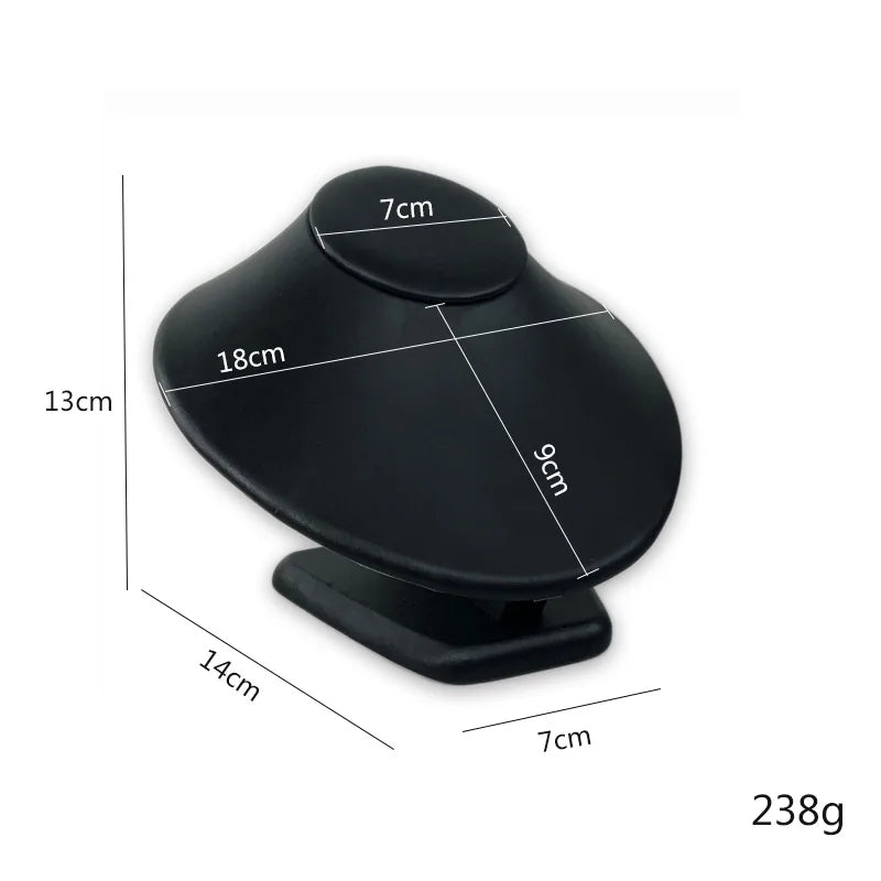 Faux PU Jewelry Counter Showcase Black Necklace Bracelet Organizer Holder Diamond Ring Earring Display Storage Stand