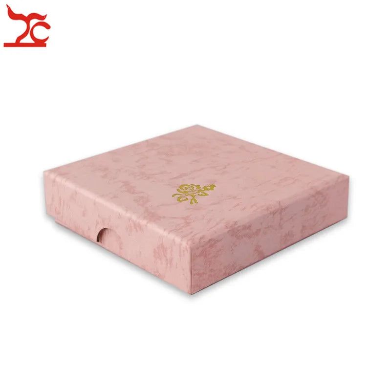 20Pcs/lot Square 2cm High Paper Jewelry Gift Box 4 Color Available Bracelet Jade Storage Organizer Gift Rost Print Box Wholesale