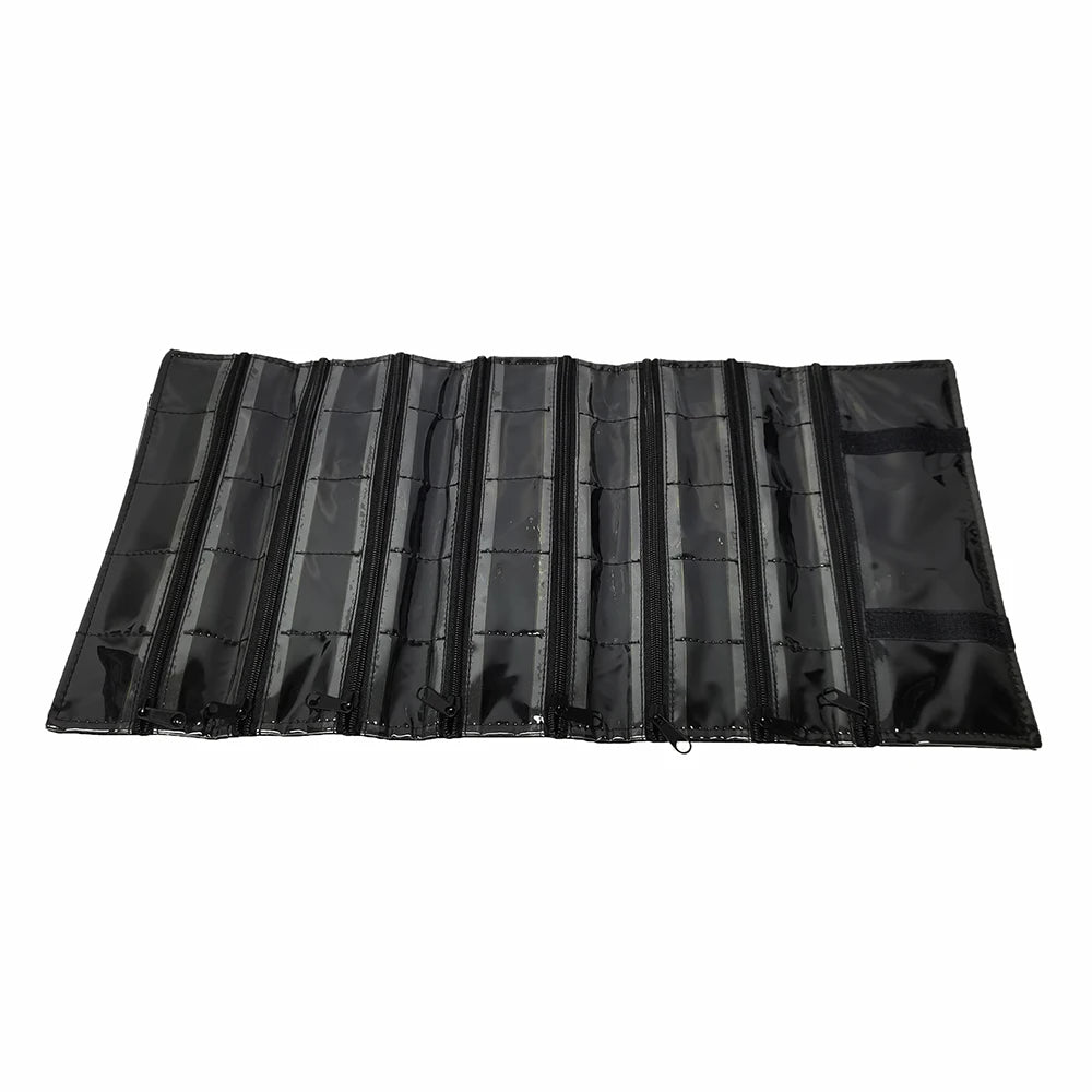 Jewelry Roll Bag Zipper 40 Pocket Jewelry Storage Organizer Holder Earring Bag Pouch Display Transparent for Small Accessories