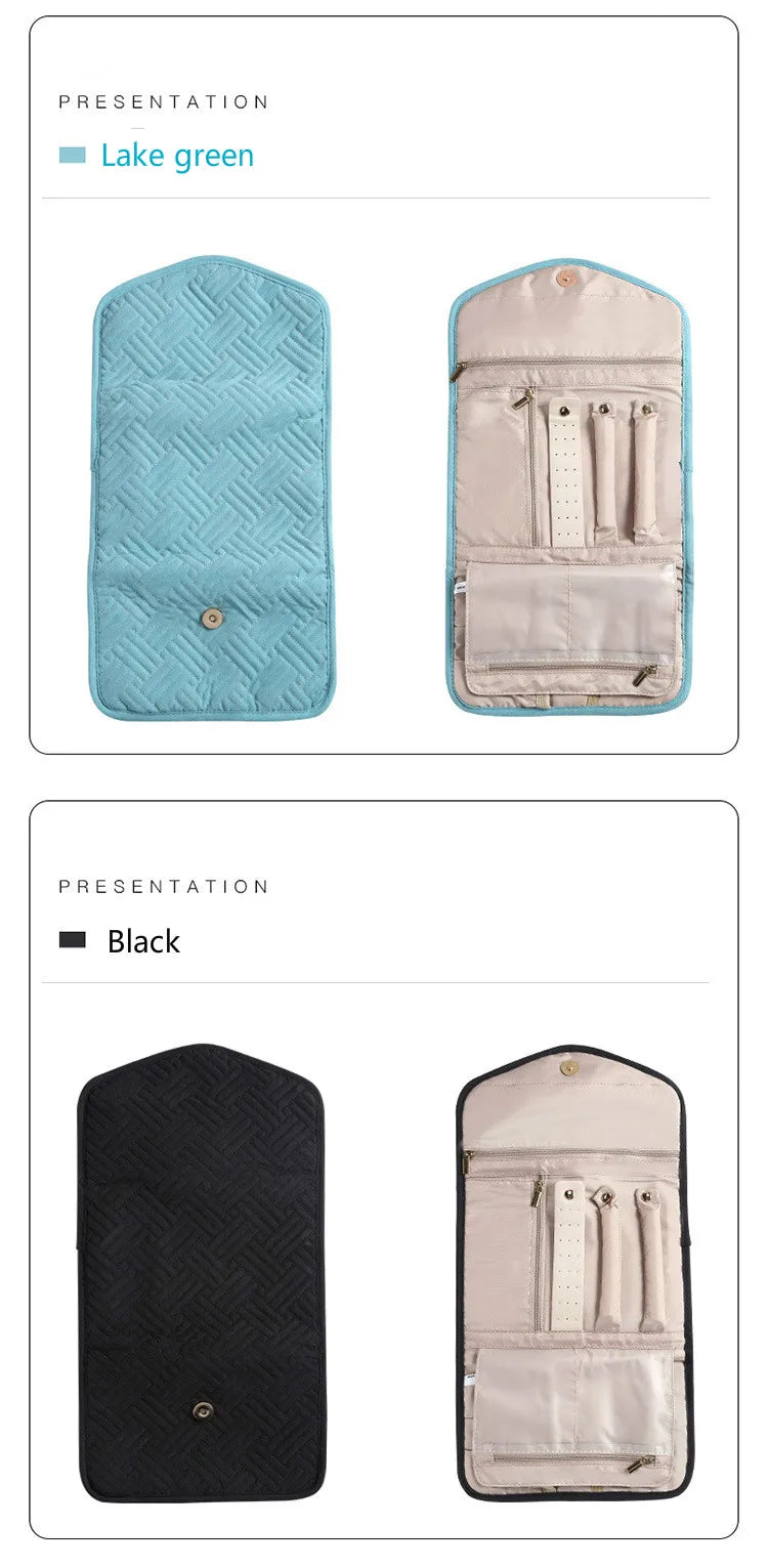 Jewelry Organizer Portable Travel Soft Case Large Capacity Accessories Organize Jewelry Bags and Packaging