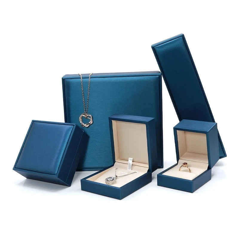 Gift Box High-quality Light PU Leather Ring Pendant Bracelet Necklace Boxes Jewelllry Packaging Display