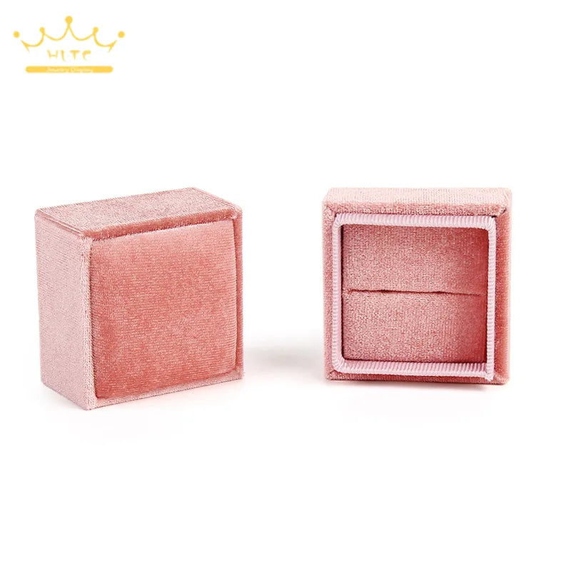 Corduroy Jewelry Box High Quality Creative Propose Ring Gift Box Necklaces Rings Pendant Packaging Box Velvet Container