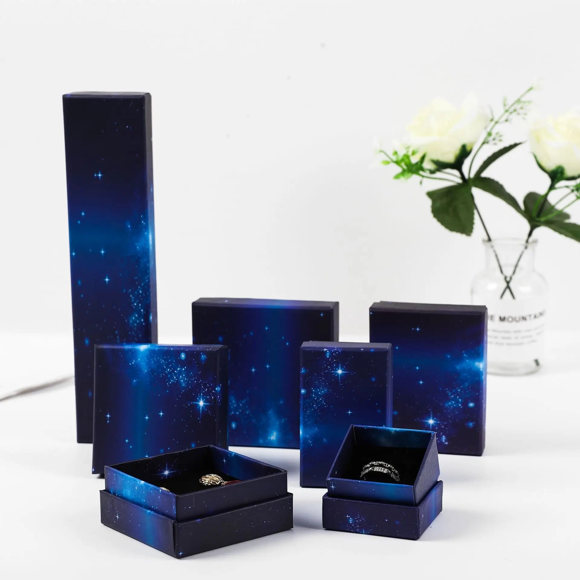 Blue Star Jewelry Packaging Box Ring Bracelet Gift Box Necklace Pendant Storage Jewelry Box
