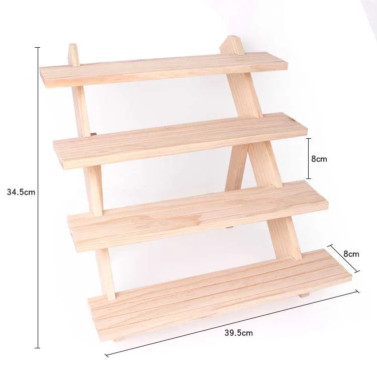 Wood Desktop Necklace Ring Display Stand Multilayer Detachable Earring Card Watch Jewelry Holder Bangle Small Craft Storage Rack