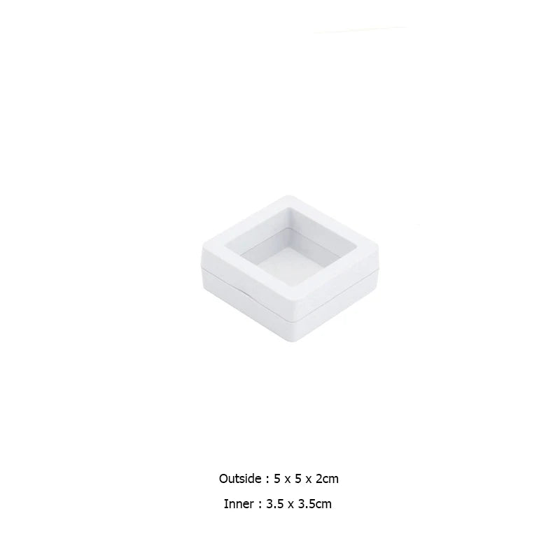 Bracelet Packaging Box 3D Pe Film Gemstone Membrane Display Holder Earring Ring Storage Case Jewelry Stand Floating Frame