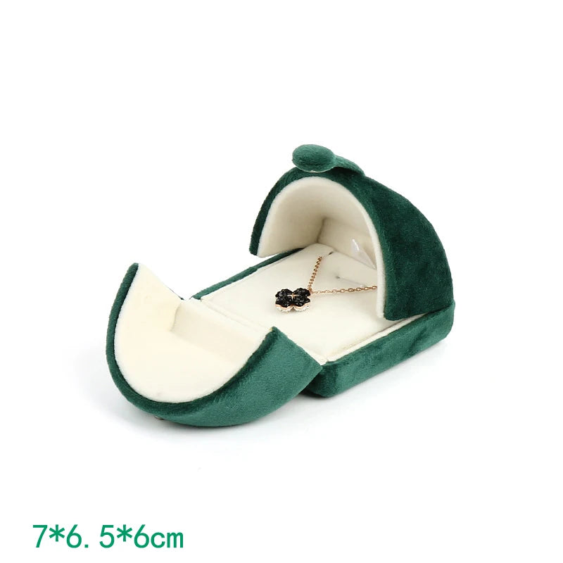 Double Open High Quality Super Soft Velvet Jewelry Box Jewelry Storage Box Necklace Ring Bracelet Gift Box