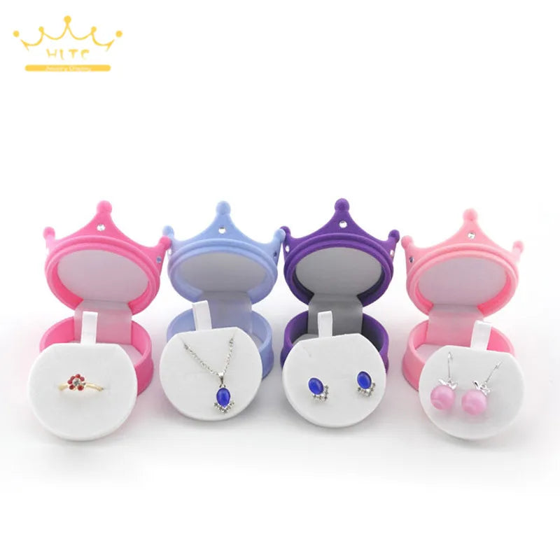 Lovely Ring Boxes Jewelry Organizer Earrings Rings Storage Case Creative Velvet Small Gift Box Mini Container