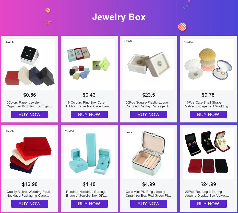 Red Velvet Jewelry Gift Boxes Ring Necklace Earring Packaing Box Bracelet Storage Case Chain Organizer Tray Window Showcases