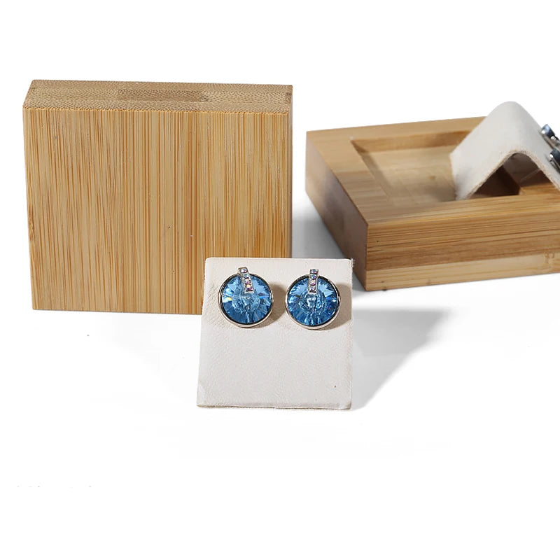 Bamboo Wood Earrings Display Bracket Jewelry Display Tray Earrings Display Shelf Jewelry Tray