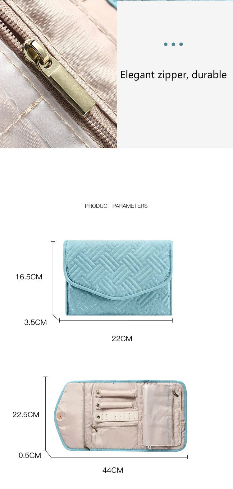 Jewelry Organizer Portable Travel Soft Case Large Capacity Accessories Organize Jewelry Bags and Packaging