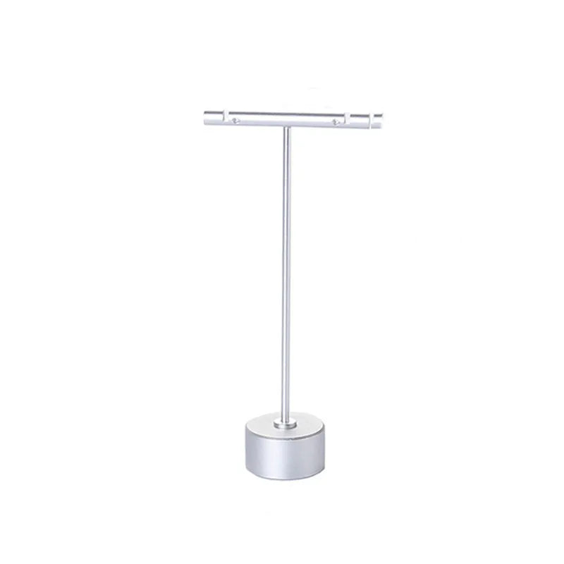 T Stand Display Earrings Ornament Holder Rack Ear Stud Hanger Stand Organizer Round Base