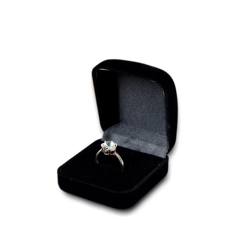 1Piece 5*5.8*3.5Cm Blue Red Black Jewelry Package Box 4 Color Available Ring Stud Earrings Jewelry Organizer Storage Gift Box