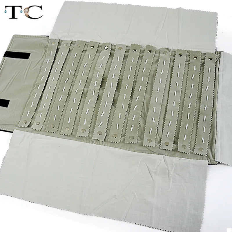 Portable Storage Bag Jewelry Holder Pendant Pouch Organizer Bag Jewelry Display Bags Black PU