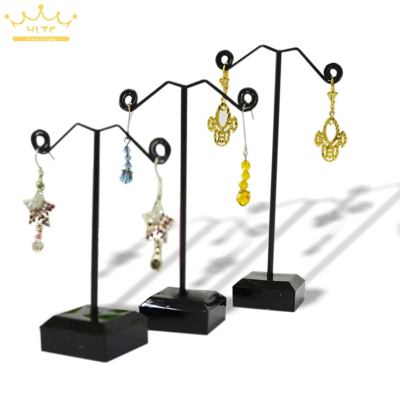 Earring Display Stand Jewelry Rack Bracelet Displays Holder Metal Earrings Stud with Acrylic Base 3Pcs/set Tassel Dangle Rack