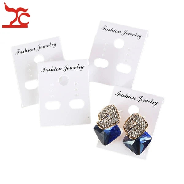 Wholesale 100Pcs Fashion Jewelry Earring Cards Plastic Earring Stud Organizer Holder Hanging Display Card Studs Holder 30*40MM