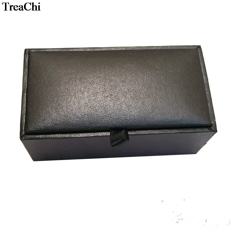 60Pcs Black Cufflinks Storage Casket Mens Cufflink Jewelry Organizer Case Cuff Links Display Package Gift Box Birthday Gift Case