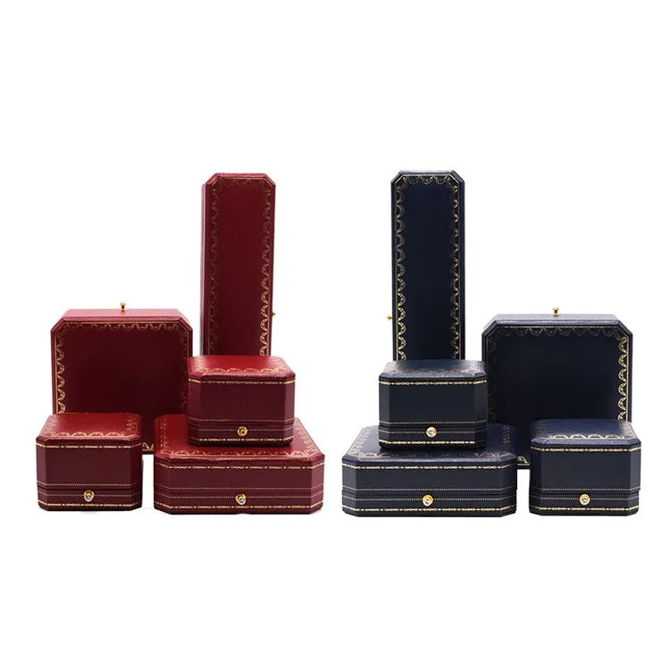 Golden Lace Octagonal Snap Button Jewelry Box Jewelry Storage Box Ring Box Bracelet Box Jewelry Packaging Box