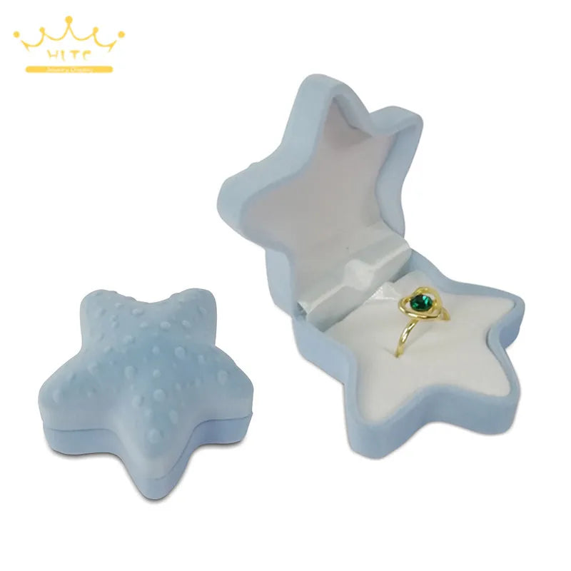 Lovely Ring Boxes Jewelry Organizer Earrings Rings Storage Case Creative Velvet Small Gift Box Mini Container