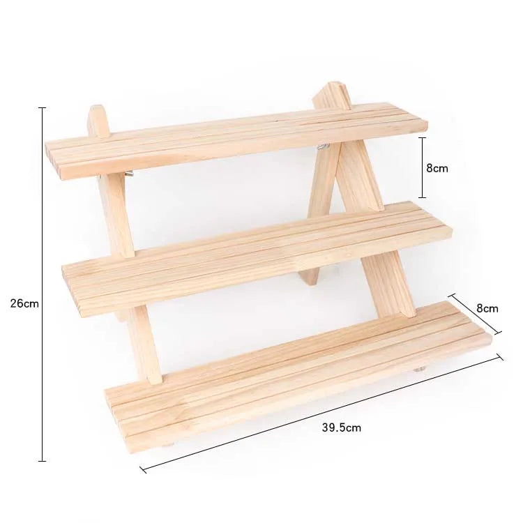 Wood Desktop Necklace Ring Display Stand Multilayer Detachable Earring Card Watch Jewelry Holder Bangle Small Craft Storage Rack
