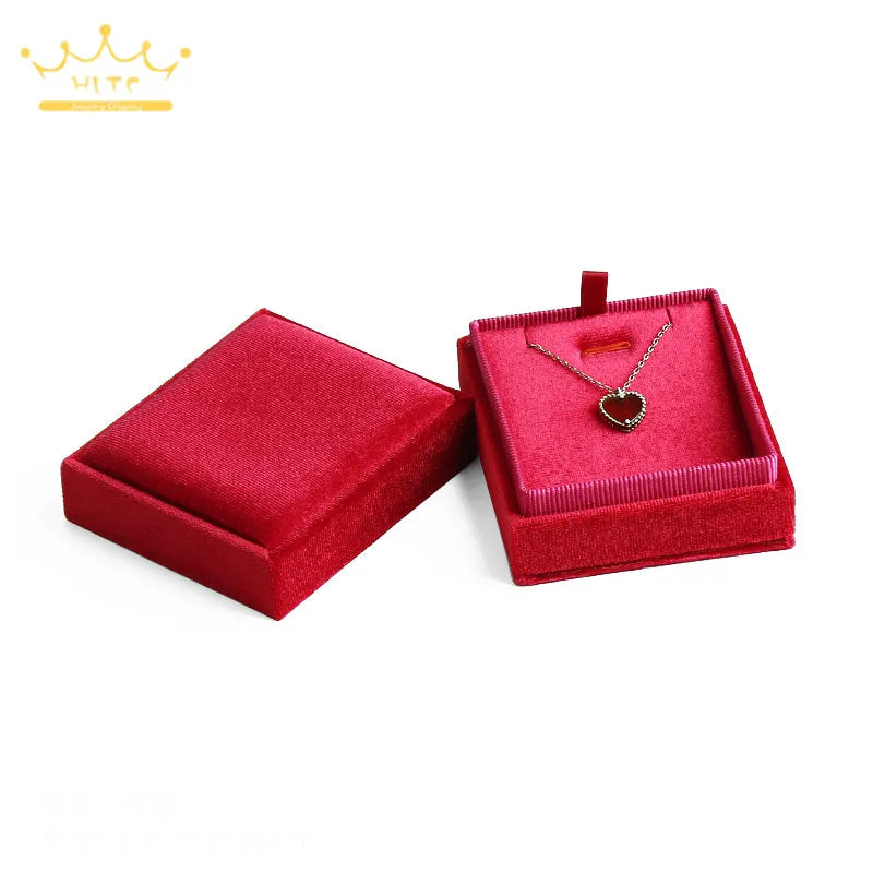 Corduroy Jewelry Box High Quality Creative Propose Ring Gift Box Necklaces Rings Pendant Packaging Box Velvet Container