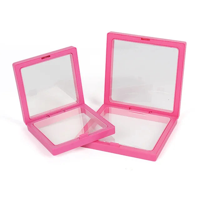 10Pcs 3D Floating Picture Frame Shadow Box Jewelry Display Stand Ring Pendant Holder Protect Jewellery Stone Presentation Case