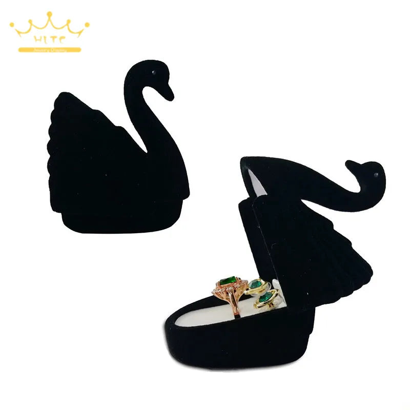 Lovely Ring Boxes Jewelry Organizer Earrings Rings Storage Case Creative Velvet Small Gift Box Mini Container