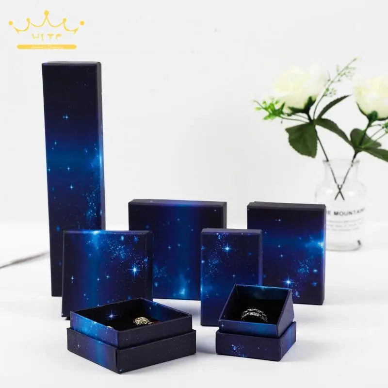 Blue Star Jewelry Packaging Box Ring Bracelet Gift Box Necklace Pendant Storage Jewelry Box