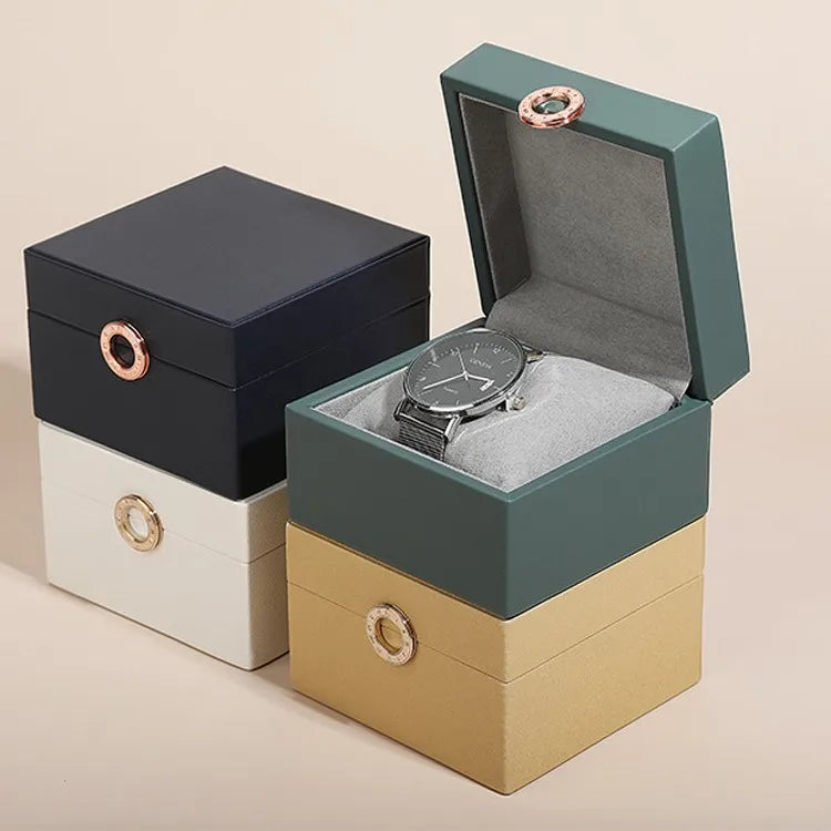 New Jewelry Packaging Box Necklace Holder Pu Leather Jewelry Storage Gift Box Watch Collection Box